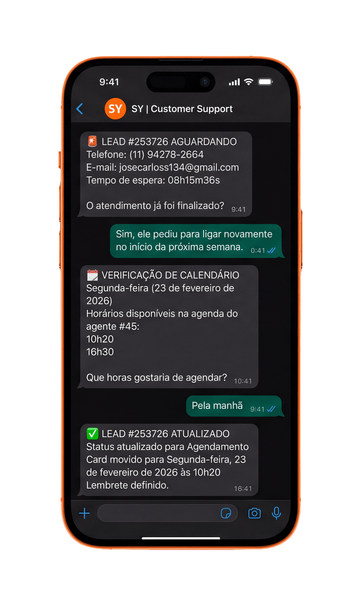 Fluxo comercial no app